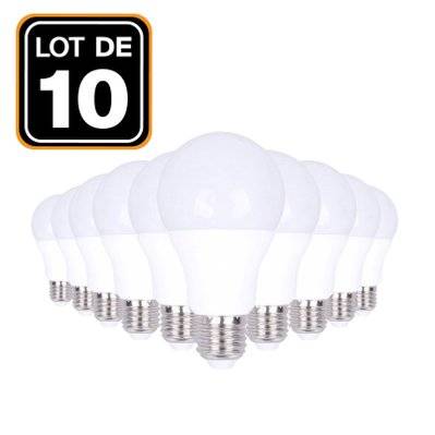 10 Ampoules LED E27 20W 6000K Blanc Froid Haute Luminosité - 2085 - 7061118791412
