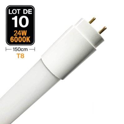 10 Tubes Neon LED 25W 150cm T8 Blanc Froid 6000k Gamme Pro - 1949 - 7061117955303