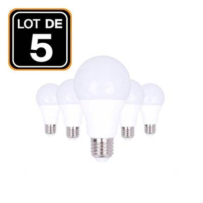 5 Ampoules LED E27 20W 3000K Blanc Chaud Haute Luminosité - 2080 - 7061112492421