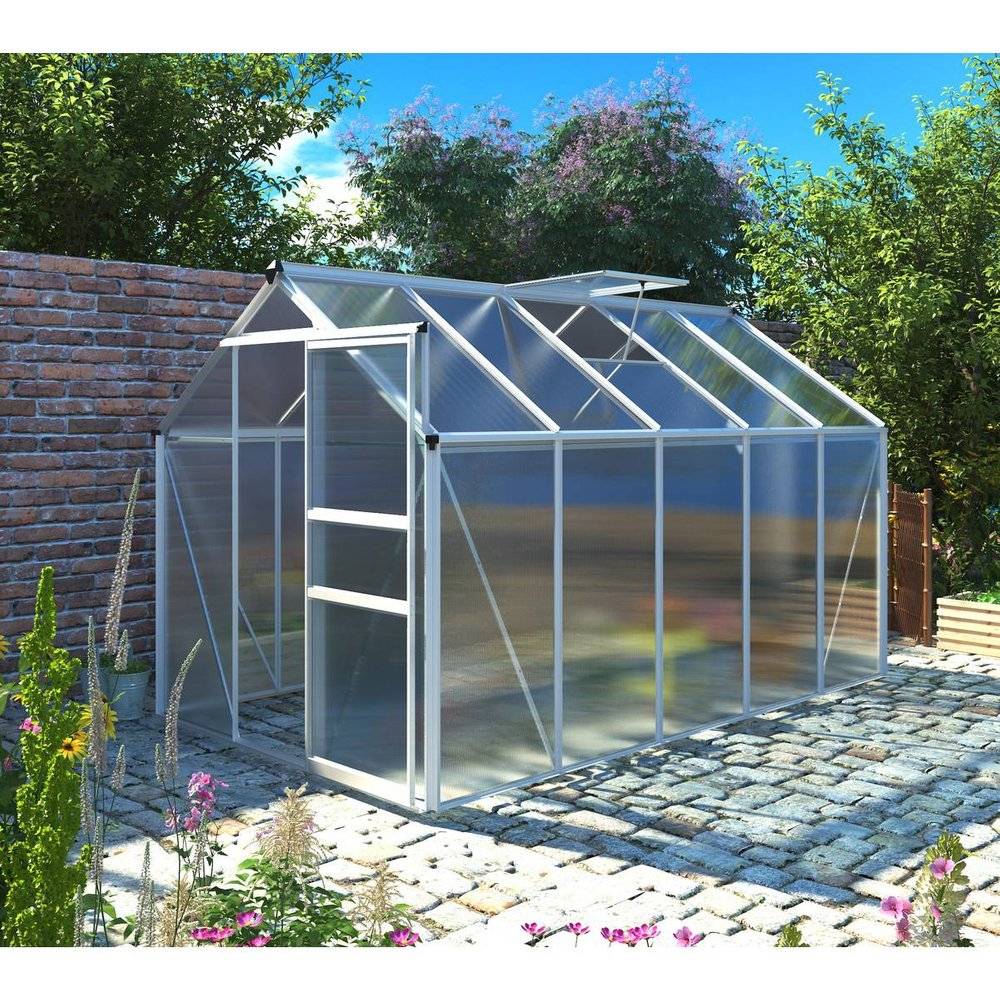 Serre jardin polycarbonate Hortensia - 6m² - Brico Privé