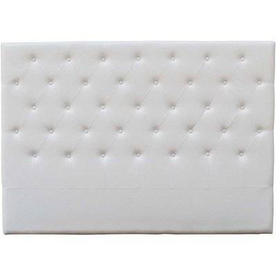 Tête de lit capitonnée "Déco" - 169 cm - Blanc - En PVC - 92574 - 3700746450820