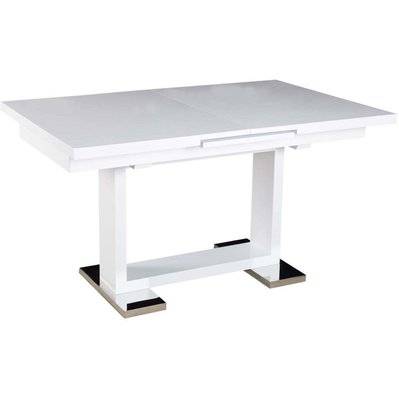 Table repas extensible "Toda" - 140/180 x 90 x 77 cm - Blanc - 92859 - 3700746451582