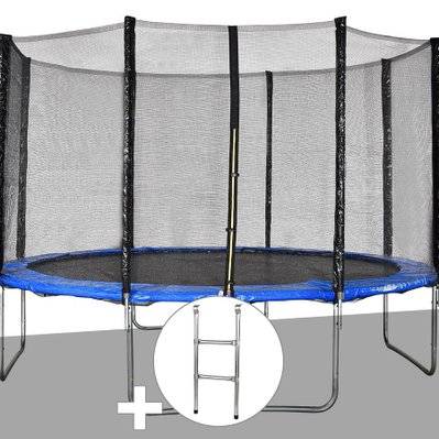 Kit trampoline Jardideco Cronos Ø 3,66 m Bleu + Echelle - 23983 - 3665872025260