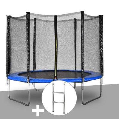 Kit trampoline Jardideco Atlas Ø 2,44 m Bleu + Echelle - 23969 - 3665872025406