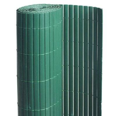 Canisse PVC double face Vert 6 m - 2 rouleaux de 3 x 1,20 m - Jardideco - 14305 - 0078257143054