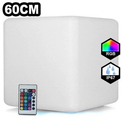 Cube LED Lumineux Multicolore 60CM Rechargeable Sans Fil - 2350 - 7141143769249
