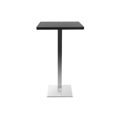Table de bar design carrée noire L60 cm JORY - - 23649 - 3662275045901