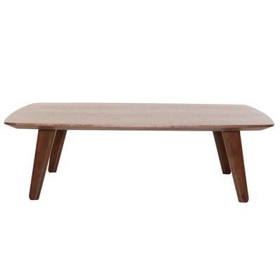 Table basse rectangulaire vintage bois foncé noyer L120cm FIFTIES - L120xP68xA37 - 23408 - 3662275040142