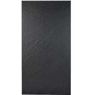 Panneau d'habillage de douche en pierre naturelle - graphite noir - 200 x 100 cm