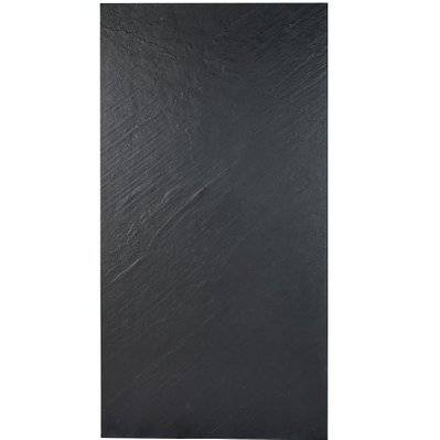 Panneau d'habillage mural de douche 200 x 100 cm en pierre naturelle graphite noir - STONEBOARD200/100-915 - 3700797502066