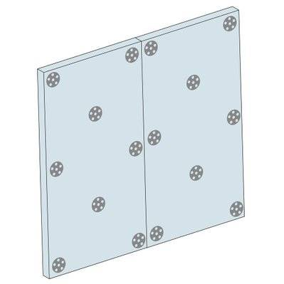 Accessoire douche à l'italienne - rondelles de fixation pour panneaux à carreler (20) - ACC004 - 3700797500246