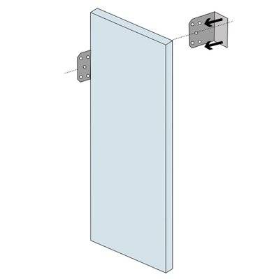Accessoire douche à l'italienne - ancrages muraux pour panneaux à carreler (2) - ACC005 - 3700797500253