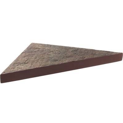 Etagère d'angle en pierre naturelle - 24 x 24 cm x 2,4 cm d'épaisseur - cuivre - CORNERSTONE902 - 3700797504473