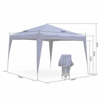 Tonnelle pliante 3x3 m - Tecto Sable - Tente de jardin pop up