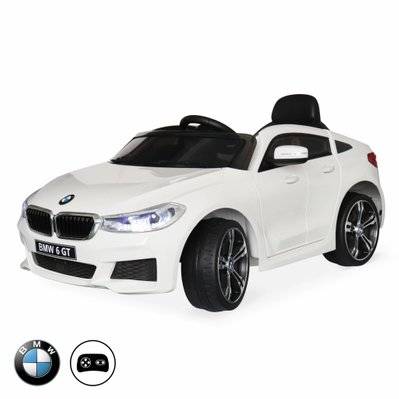 BMW Série 6 GT  blanche. voiture électrique pour enfants 12V 4 Ah. 1 place. avec autoradio et télécommande - 3760287183632 - 3760287183632