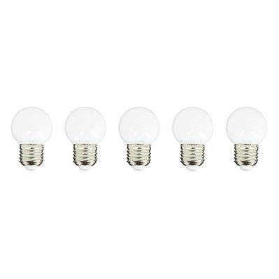 Lot de 5 ampoules compatible guirlande PARTY BULB WHITE Blanc Plastique E27 - 5x PARTY BULB WHITE - 3760119734346