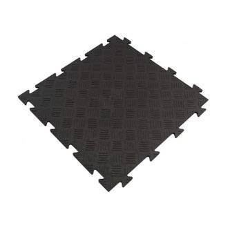 Dalle clipsable en PVC (finition métal) - Noir 50 x 50 cm