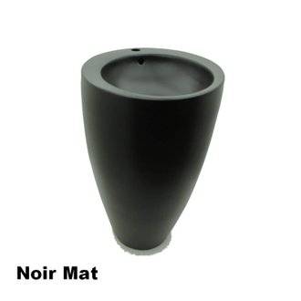 Lavabo Totem Rond - Céramique Noir mat - 50x85 cm - Ove
