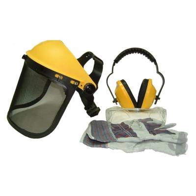Kit de protection OZAKI : écran grillagé + lunettes + casque antibruit + gants - 9102130 - 3582321363585