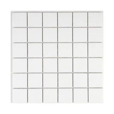 Mosaïque en solid surface 30 x 30 xm - carreau 5 x 5 cm blanc pur lisse - 9010-S-5 - 3700797502561