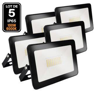 5 Projecteurs LED 100W Ipad Blanc froid 6500K Haute Luminosité