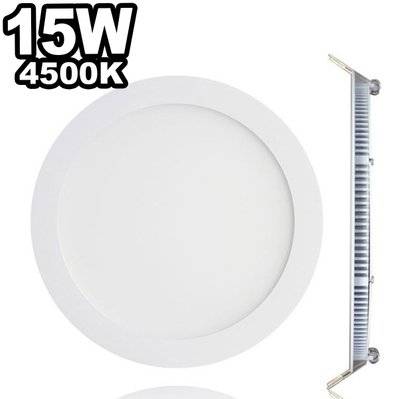 Spot Encastrable LED 15W Rond Extra-Plat Blanc Neutre 4500K - 500 - 7061119735248