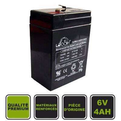 Batterie 6V4Ah Cristom® pour voiture électrique - BAT-6V4AH - 3662293403202