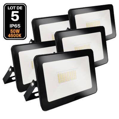 5 Projecteurs LED 50W Ipad Blanc neutre 4000K Haute Luminosité - 1896 - 7061113652190