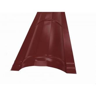 Faîtière demi-cercle pour toiture acier galvanisé laqué mat aspect tuile L 2,1 m Brun rouge mat, L : 2,1 m