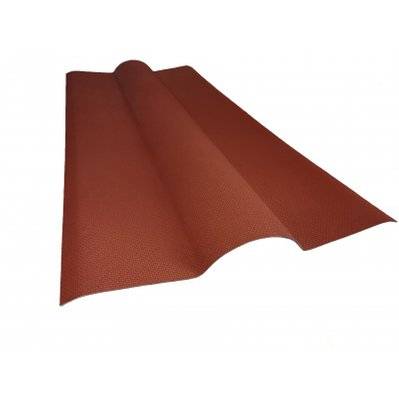 Faîtière bitumée pour toiture ondulée L 1 m / l 44 cm Rouge, E : 0.1cm, l : 44 cm, L : 1 m - 91_316 - 3068755000130