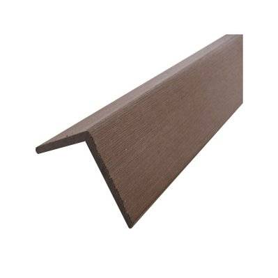 Profil d'angle bois composite pour bardage Chocolat, E : 6 cm, l : 6 cm, L : 270 cm - 28_78 - 3068754061538