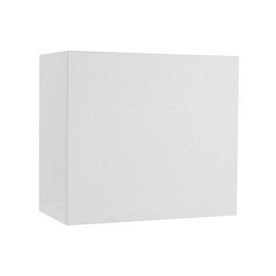 Rangement mural fermé carré finition blanc laqué brillant L55 cm ETERNEL - L55xP29.5xA49.5 - 24089 - 3662275044010