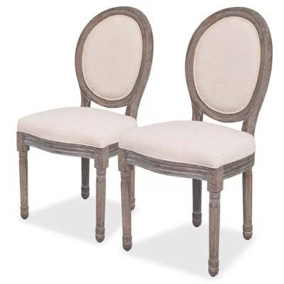Lot de deux chaises de salle à manger 2 pièces Lin 1902118 - 1902118 - 3002397814151