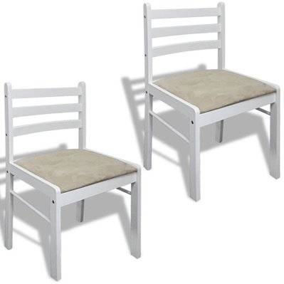 Lot de deux chaises de salle à manger carrée bois blanc 1902201 - 1902201/2 - 3000142171306