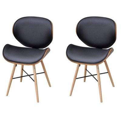 2 chaises de salon salle à manger entrée sans accoudoirs avec cadre en bois cintré top designe moderne 1902049 - 1902049 - 3000771814933