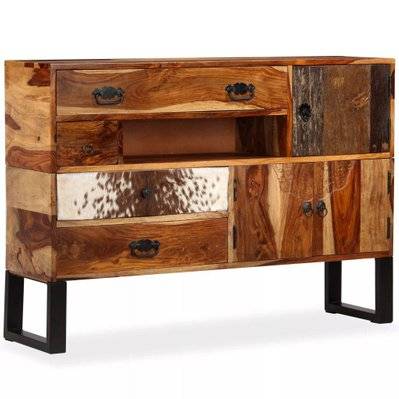 Buffet bahut armoire console meuble de rangement bois massif de sesham 115 cm 4402100 - 4402100 - 3001425248258
