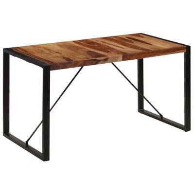 Table de salon salle à manger design 140 cm bois de sesham massif 0902147 - 0902147 - 3001956599133
