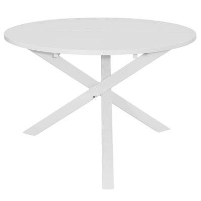Table de salon salle à manger design blanc 120 cm MDF 0902298 - 0902298 - 3000124347767