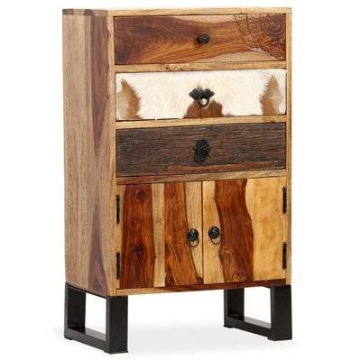Buffet bahut armoire console meuble de rangement bois massif de sesham 86 cm 4402101 - 4402101 - 3001425190861