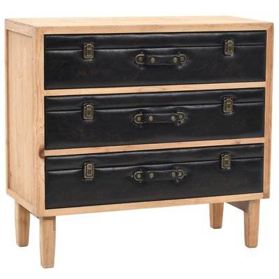 Buffet bahut armoire console meuble de rangement à tiroirs bois de sapin massif 80 cm 4402188 - 4402188 - 3001416415027