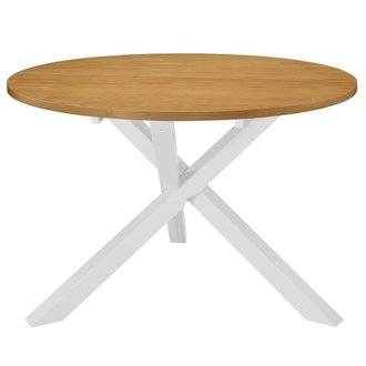 Table de salon salle à manger design blanc 120 cm MDF 0902299