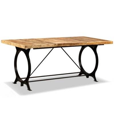 Table de salon salle à manger design bois de manguier brut 180 cm 0902317 - 0902317 - 3000124501305