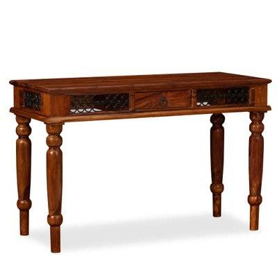 Bureau table meuble travail informatique bois massif de sesham 120 cm 0502135 - 0502135 - 3002304474034