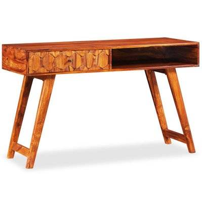 Bureau table meuble travail informatique d'écriture bois massif de sesham 118 cm 0502142 - 0502142 - 3002304513092