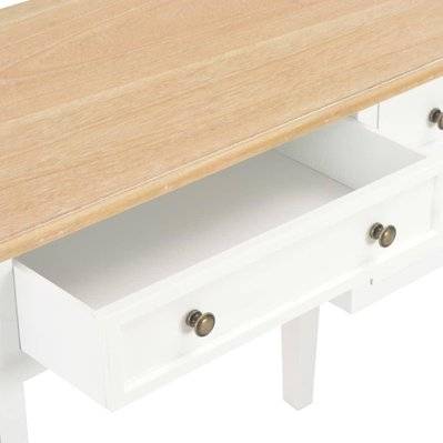 Bureau table meuble travail informatique bois blanc 109,5 cm 0502114 - 0502114 - 3002297939725