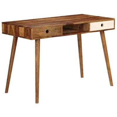 Bureau table meuble travail informatique 110 cm bois solide de sesham 0502103 - 0502103 - 3002302237761
