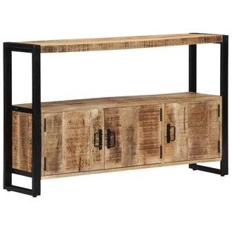 Buffet bahut armoire console meuble de rangement latérale 120 cm bois de manguier solide 4402226
