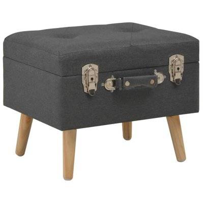Banquette pouf tabouret meuble tabouret de rangement 40 cm gris foncé tissu 3002158 - 3002158 - 3001452088926