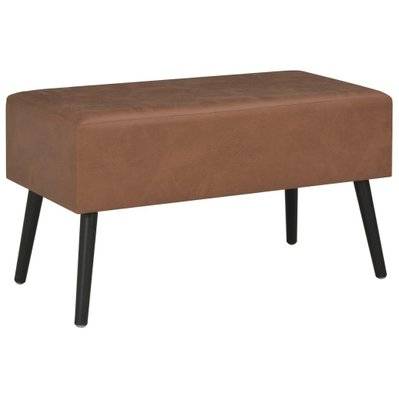 Banquette pouf tabouret meuble banc avec tiroirs 80 cm marron foncé synthétique 3002159 - 3002159 - 3001451942786