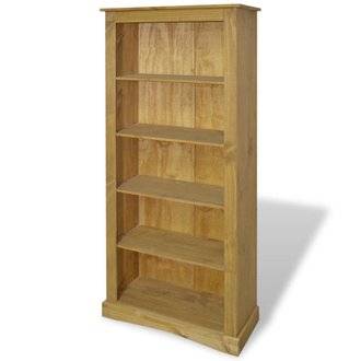 Étagère armoire meuble design bibliothèque à 5 niveaux pin 170 cm marron 2702018/2
